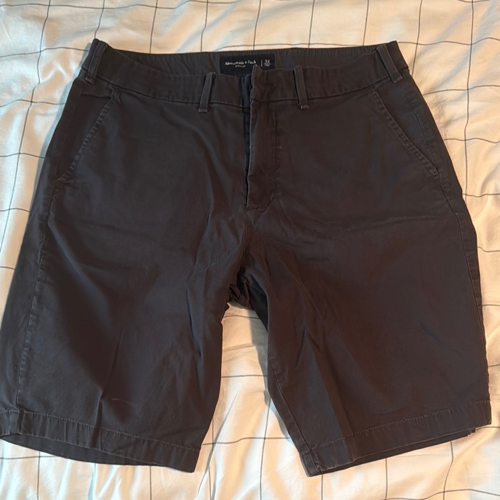 Abercrombie & Fitch Black Flat Front Shorts